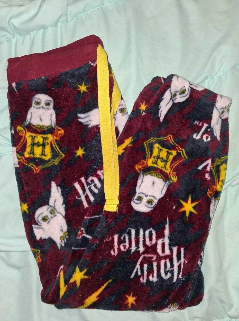 Warner Bros. Harry Potter Maroon & Yellow Fleece Pajama Pants
